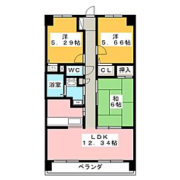 ネットシティー潮崎 3LDKの間取図画像