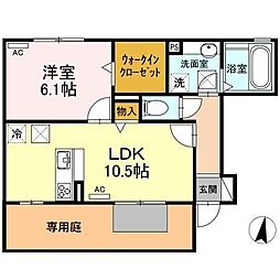 カーサトライアンフ 1LDKの間取図画像
