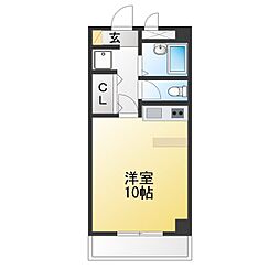 ボヌール ワンルームの間取図画像