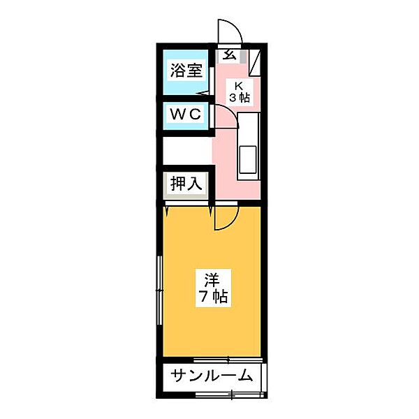 フローラルコートII ｜愛知県知多郡美浜町大字奥田字儀路(賃貸アパート1K・1階・24.51㎡)の写真 その2