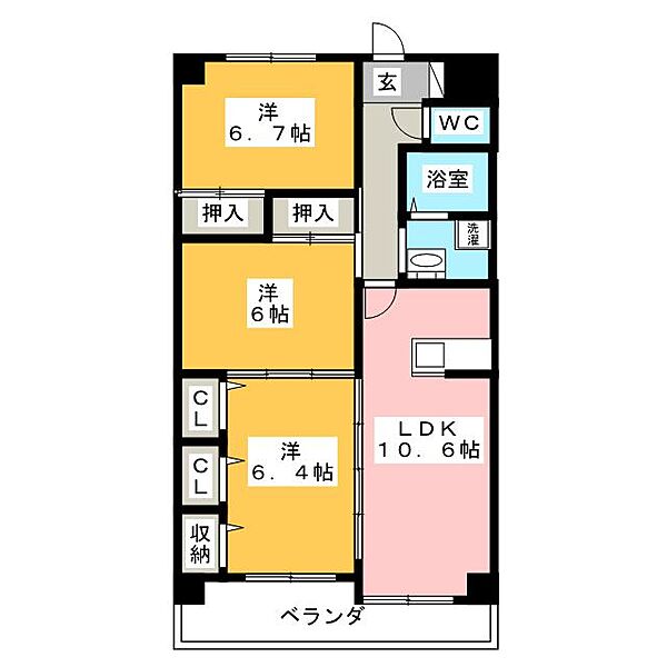 ＣＯＣＯ　ＨＡＮＤＡ ｜愛知県半田市新川町(賃貸マンション3LDK・6階・72.82㎡)の写真 その2