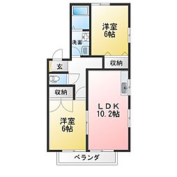 ソレーユS 2LDKの間取図画像