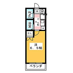 セントラル昭和 1Kの間取図画像