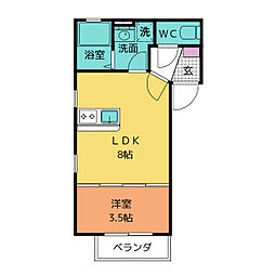 GrandChariot 1LDKの間取図画像