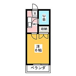シェソワ内海 1Kの間取図画像