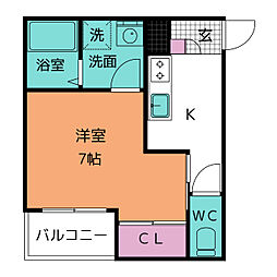 LECOCON半田VI 1Kの間取図画像