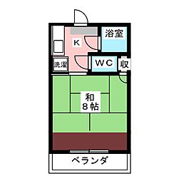 ハイツ畑中 1Kの間取図画像