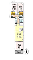 ポラリス 101 ｜ 愛知県春日井市気噴町３丁目12-6（賃貸アパート3LDK・1階・62.12㎡） その2