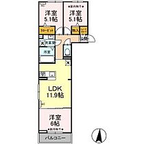 カノープス 303 ｜ 愛知県春日井市気噴町３丁目12番21（賃貸アパート3LDK・3階・62.12㎡） その2