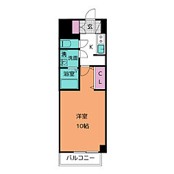 S-RESIDENCE春日井 11階1Kの間取り