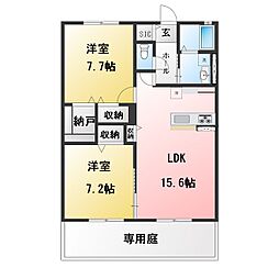 エスペリア空 2LDKの間取図画像