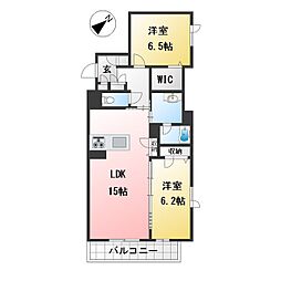 アンビエラ八事 2LDKの間取図画像