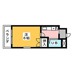 スリーアイ 1Kの間取図画像