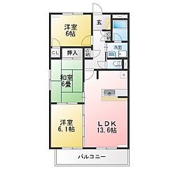 ヴォーリバージュ3 3LDKの間取図画像