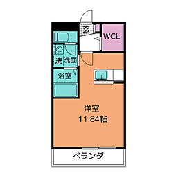 Maison de Appia ワンルームの間取図画像