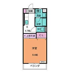 和ーＮｏｄｏｋａ− 1階1Kの間取り