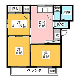 ファミール呉竹 3DKの間取図画像