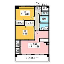 Ｐａｌａｚｚｏ小池  ｜ 愛知県高浜市小池町３丁目（賃貸マンション2LDK・1階・57.33㎡） その2