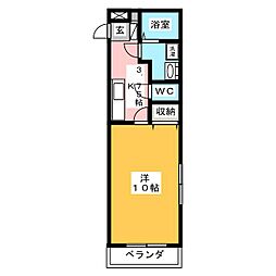 Ｔ−ＳＱＵＡＲＥ 3階1Kの間取り