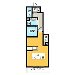 Ｐｏｒｔ　Ｒｏｙａｌ 1階ワンルームの間取り