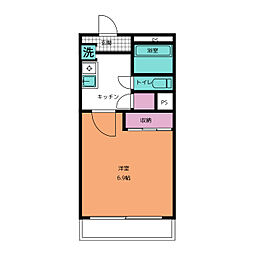 グロワール21 1Kの間取図画像