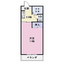 エブリワン 1Kの間取図画像