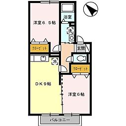 ウィルモア・セブン 2DKの間取図画像
