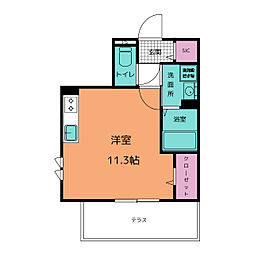 STELLA ワンルームの間取図画像