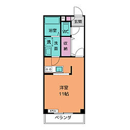 G・M・W ワンルームの間取図画像