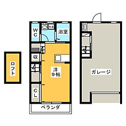 オートフィーロ ワンルームの間取図画像