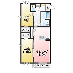 新築Pianura (ピアヌーラ) 2LDKの間取図画像