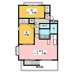 セピアステージ 2LDKの間取図画像