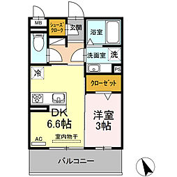 グランゲート東刈谷 1LDKの間取図画像
