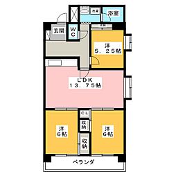セントラルレジデンス相生苑 3LDKの間取図画像
