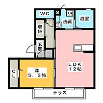 カーサ　da　ソルチ  ｜ 愛知県春日井市下条町３丁目（賃貸アパート1LDK・1階・46.78㎡） その2