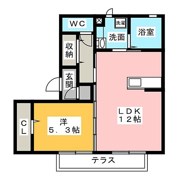 カーサ　da　ソルチ ｜愛知県春日井市下条町３丁目(賃貸アパート1LDK・1階・46.78㎡)の写真 その2