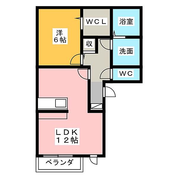 クレールシェノワ ｜愛知県春日井市中切町２丁目(賃貸アパート1LDK・1階・48.40㎡)の写真 その2