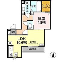 シェーヌアーブル 102 ｜ 愛知県春日井市柏原町１丁目114-1（賃貸アパート1LDK・1階・41.26㎡） その2