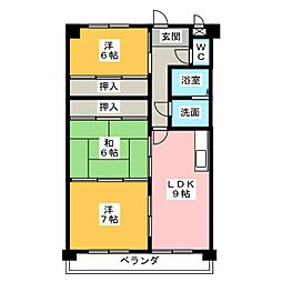 フォレスト勝川 3LDKの間取図画像