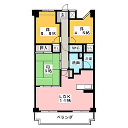 フォレスト北山 3LDKの間取図画像