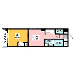 ALIMONTI1 1LDKの間取図画像