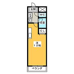ラ・プリミエール ワンルームの間取図画像