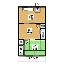 ファミリーマンション鈴  ｜ 愛知県あま市木田東新五領（賃貸マンション2DK・3階・36.45㎡） その2