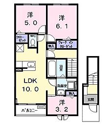 カーサみやびVII 3LDKの間取図画像