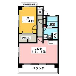 ルナ・ルーチェ 1LDKの間取図画像