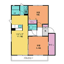 Ｌａ　Ｃａｍｐａｎｅｌｌａ I  ｜ 愛知県豊川市蔵子３丁目（賃貸アパート2LDK・2階・58.10㎡） その2