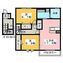 オレンジガーデン　Ｂ棟  ｜ 愛知県豊川市中条町大道（賃貸アパート2LDK・2階・63.24㎡） その2