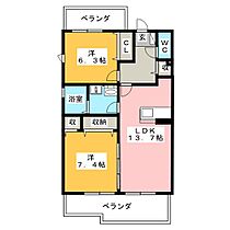 グランシャリオ  ｜ 愛知県豊川市市田町西赤早稲（賃貸マンション2LDK・5階・65.00㎡） その2