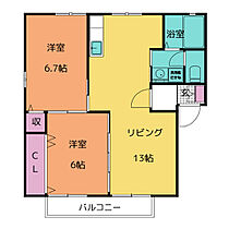 ウィステリア東宮 Ｂ  ｜ 愛知県豊川市篠束町東宮（賃貸アパート2LDK・1階・54.60㎡） その2