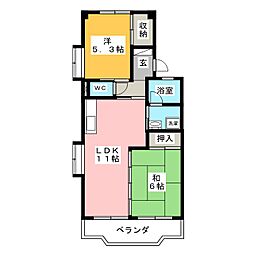 メゾン59 2LDKの間取図画像